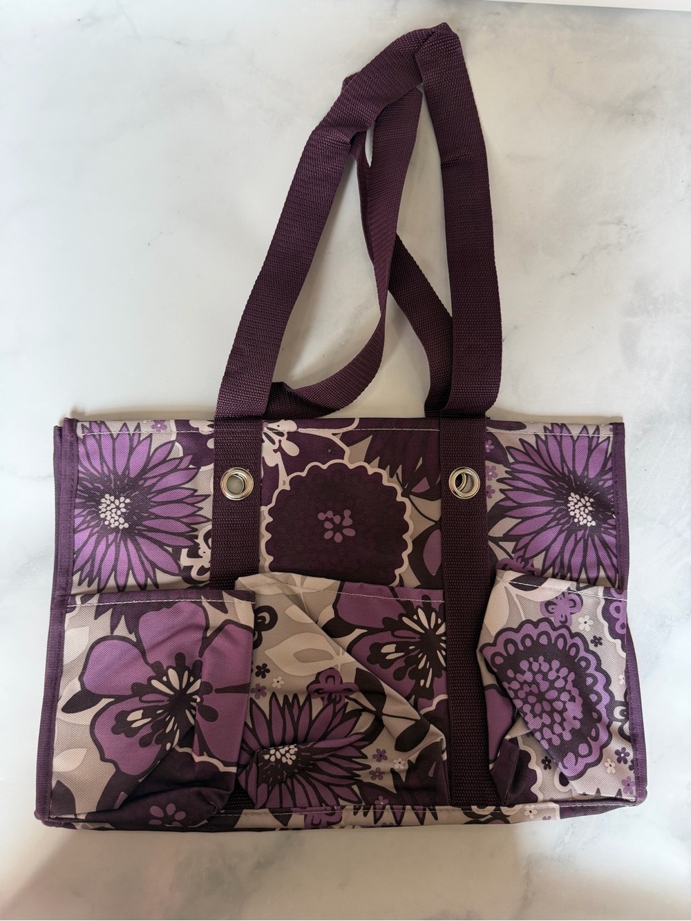 Thirty-One Organizing Utility Tote | Plum Awesome Blossom